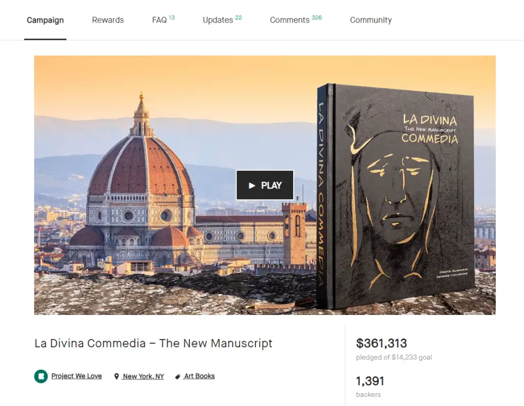 La Divina Commedia - Kickstarter Success Story